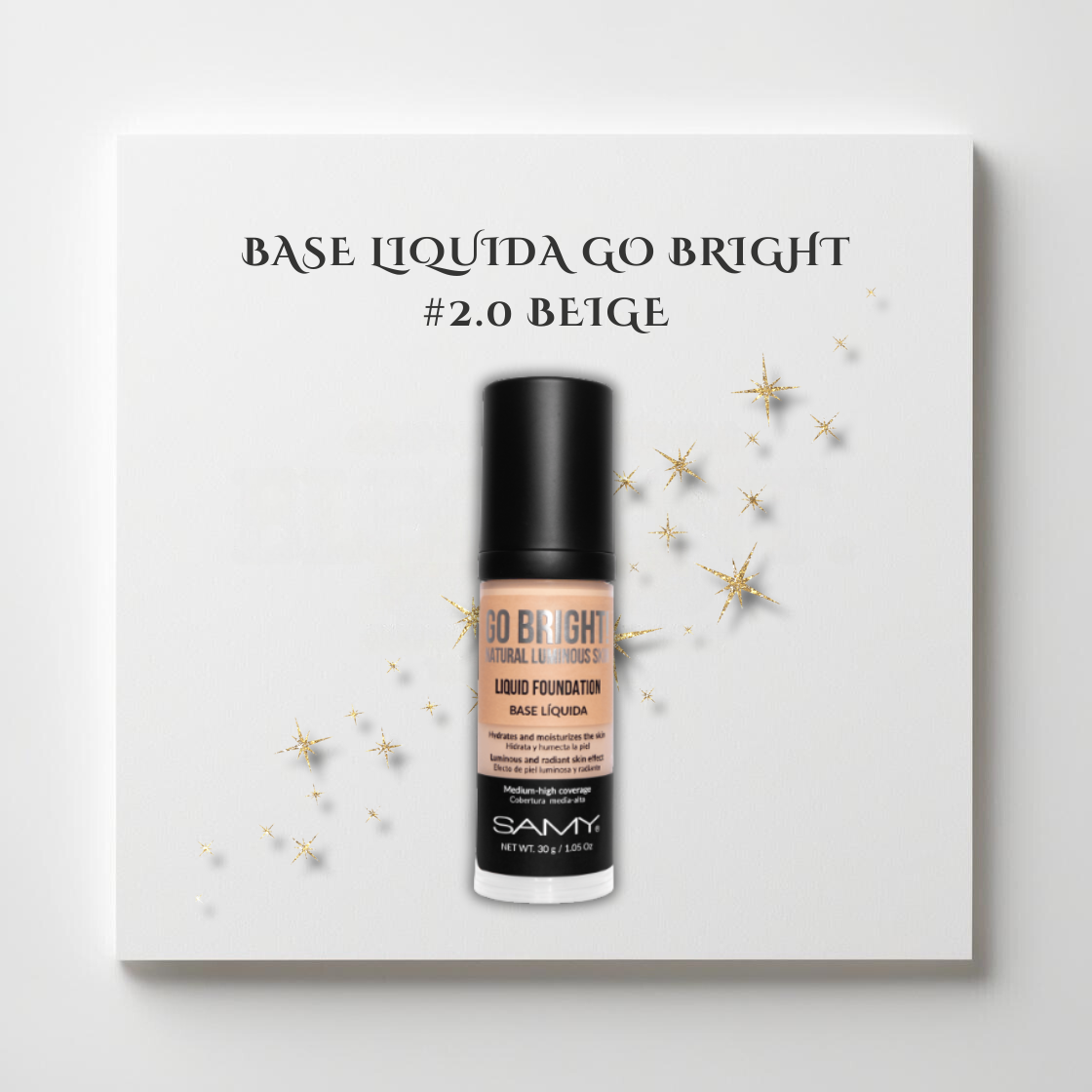 SAMY BASE LIQUIDA GO BRIGHT #2.0 BEIGE